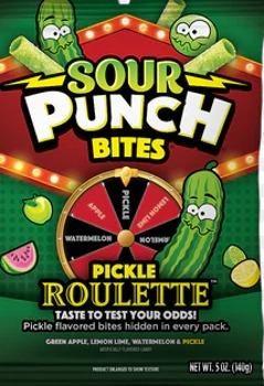 Sour Punch Bites Pickle Roulette 141g (5oz) (Box of 12) BBE 14 NOV 2024