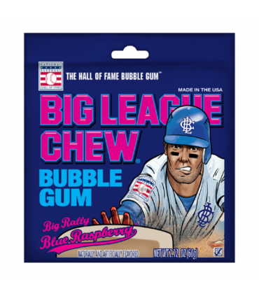 Big League Chew-Shredded Blue Raspberry Bubble Gum 60g (2.12 oz) (Box of 12) BBE 11 OCT 2024
