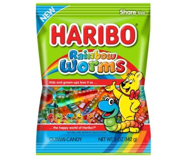 Haribo Rainbow Worms 142g (5oz) (Box of 12)