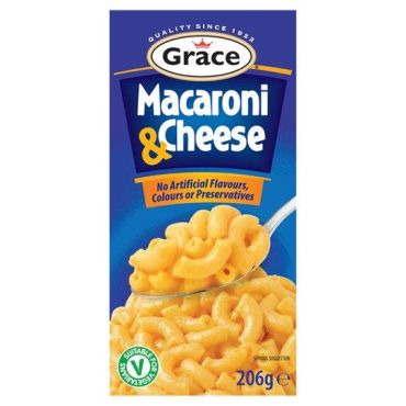 Grace Macaroni & Cheese 206g (Box of 12) BBE 27 MAR 2025