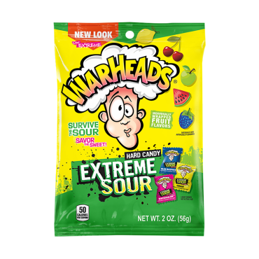Warheads Extreme Sour Hard Candy 56g (2oz) (Box of 12)