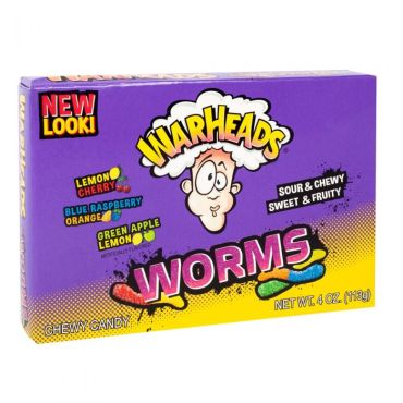 Warheads Worms Theater Box 113g (4oz) (Box of 12)
